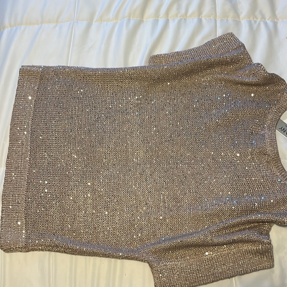 WD.NY sequined boatneck sweater size L - Picture 4 of 6